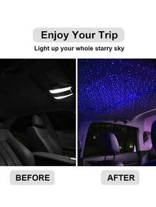 Teckwe 1pc Romantic LED USB Galaxy Star Projector Night Light For Car Ceiling And Room Ceiling - multicolor - View 4