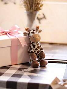 POKOJA LAND Portachiavi peluche a forma di animali della giungla, giraffa, leone, elefante, scimmia in varie forme di animali, ciondolo a forma di piccoli animali realistici, decorazione per zaino, regalo per il compleanno dei bambini e per le feste, regalo perfetto per gli amanti degli animali - Multicolore - Visualizzare 10