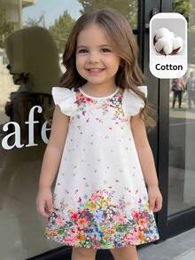 SHEIN Váy cho bé gái - trắng - Xem 5