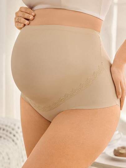 SHEIN 3pcs/Pack Plus Size High Waist Seamless Maternity Underwear