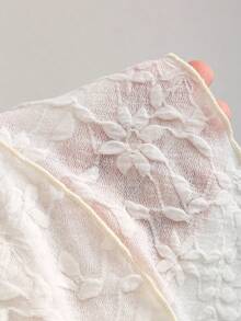 Sweetra Delicate Lace Texture Romantic Girly Style Halter Cinched Waist Asymmetric Hem Design Lightweight Summer Holiday Dress For Women - Apricot - View 6