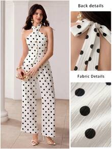 Modelyn Bộ trang phục tối giản dành cho nữ, thích hợp mặc hàng ngày hoặc dự tiệc, thiết kế mới mùa xuân/hè, không tay, màu trơn, dây chéo, cúc kim loại, set 2 mảnh thời trang gồm áo và quần. - trắng - Xem 4