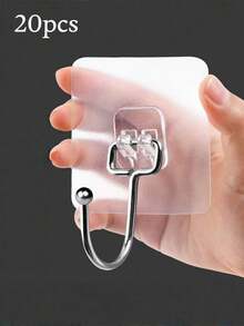 10 Móc Treo Đa Năng Kích Thước Lớn, Chịu Tải Tối Đa 37lbs, Chống Thấm Nước, Lý Tưởng Cho Phòng Tắm Khách Sạn. - Nhiều màu - Xem 7