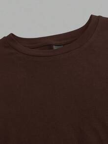 SHEIN EZwear 2件/套 休闲简约基础款圆领短袖打底衫，适合春夏穿着 - 彩色 - 查看 8