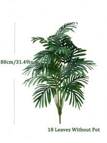 Planta artificial grande de palmera de 70 cm a 80 cm, hojas de bambú falsas con textura de caparazón de tortuga, verde, para interior, planta falsa sin mantenimiento para decoración de sala de estar, oficina en casa, planta de piso decorativa, árbol tropical, regalo para mujeres y hombres, decoración comercial, planta de acento - Verde - Ver 13