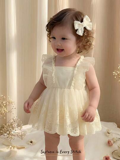Cozy Pixies Baby Girl Floral Print Round Neck Sleeveless Romper