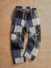 VENTUSAIL 男士长裤，印花格纹梭织面料，休闲度假舒适，可作为男友/老公礼物、周年纪念礼物、母亲节礼物或世界杯节日礼物。 - 彩色 - 查看 9