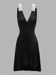 Breezaya Conjunto de verano para mujer: Cubierta sencilla de unicolor para uso diario en verano - Negro - Ver 6