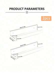 1PC Of Acrylic Storage Shelf, Transparent Storage Shelf, Floating Wall-Mounted Shelf, Display Cabinet, Book Storage Shelf, Multi-Purpose Storage And Display Shelf For Bedroom, Bathroom, And Living Room - Clear - View 11