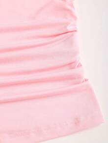 Sweetra Y2K Casual 2 In 1 Collegiate Style Vacation Versatile Top - Pink - View 4
