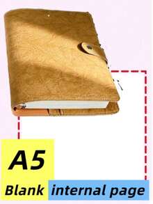 SHEIN Cuaderno de hojas sueltas A5/A6 con líneas horizontales/en blanco/cuadrícula, con una suave cubierta de piel desmontable para una escritura fluida y suave, útil para estudiantes, oficina y útiles escolares, vuelta al cole - Multicolor - Ver 30