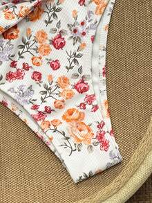 Swim Mod Bộ bikini in họa tiết gân sọc thời trang với thiết kế bèo nhún, gợi cảm và được ưa chuộng cho mùa xuân/hè. - Nhiều màu - Xem 7