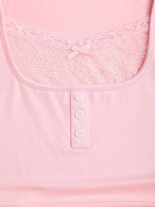 Sweetra Y2K Casual 2 In 1 Collegiate Style Vacation Versatile Top - Pink - View 5