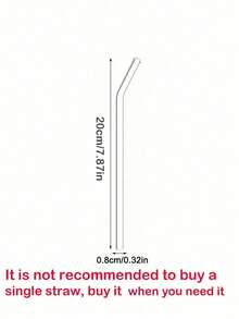 1个条纹玻璃杯，带吸管和盖子 - 20.29盎司/600毫升，外观精美的玻璃饮水杯，适用于咖啡、茶、牛奶、冰美式咖啡和拿铁等饮品。 - 透明款 - 查看 19