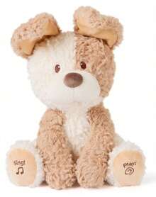 Spin Master Brown And Cream Puppy Plush Doll With Bow Ears, Soft Stuffed Dog Plush Figure With Cute Design, Decorative Plush Toy For Room Display Or Gift Idea - Multicolor - View 8