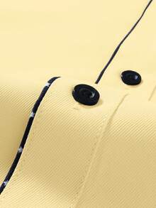Manfinity Bizformal Men's Color Block Single-Breasted Casual Versatile Daily Wear Shirt - Yellow - View 6