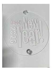 Eid Mubarak Cake Stencil – Round Acrylic Tiramisu Decoration Mold With 2 Diamond Handles For Sugar Powder Design - Multicolor - View 14