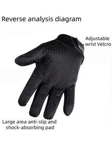 1 Pair Tactical Gloves, Touch Design, Fitness Protection, Full Finger Gloves For Sports, Motorcycle Riding, Hunting, And Walking. - Multicolor - View 4