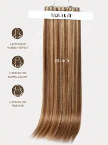 60 lọn tóc nối dạng băng dính, 100% tóc thật #P4/27, màu nâu trung bình và vàng nhạt, kiểu tóc thẳng, dài từ 14-22 inch. Tóc nối mềm mượt, liền mạch, vô hình, chất lượng cao, dày dặn, khỏe mạnh, phù hợp cho tóc mỏng và sử dụng tại salon. - SP4/27 - Xem 5