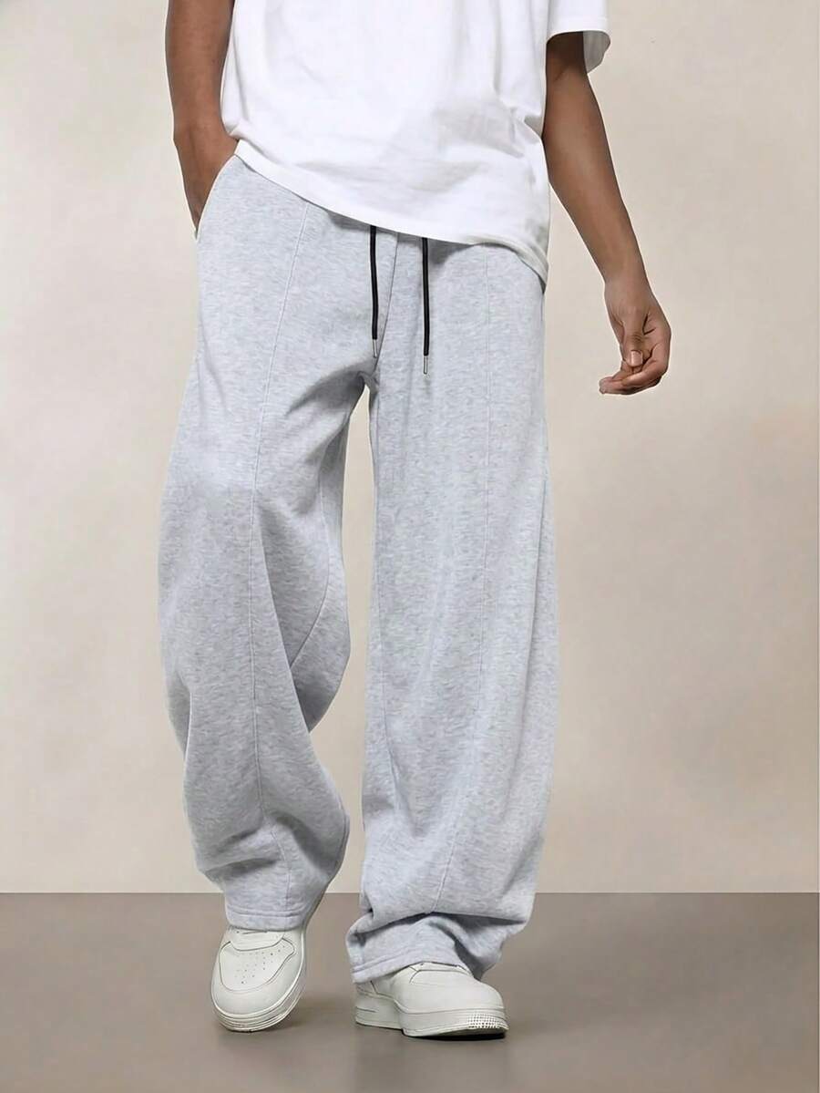 STYNVO Men's Casual Drawstring Waist Sweatpants - Grey - View 1
