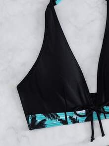 SHEIN Swim Conjunto de bikini estampado de estilo vacacional para mujer (patrón estampado aleatorio) - Multicolor - Ver 6
