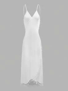 Swim Vcay Blusa Tipo Kimono Con Flecos Y Espalda Descubierta Para Mujer - Blanco - Ver 6