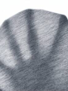 Manfinity EMRG Pantalones cortos casuales de verano para hombres con borde deshilachado y cintura con cordón, versátiles para uso diario - Gris - Ver 7