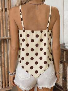 Polka Dot Digital Print Fashionable Minimalist Women's Camisole, Gift For Friends - Multicolor - View 2
