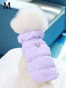 Dog Clothing - Autumn/Winter Style - Light Purple Pet Coat Jacket With Three Layers Of Thick Insulation. Better Than Teddy Bear For Yorkshire Terriers And Small To Medium-Sized Dogs For Winter. - Mauve Purple - View 13