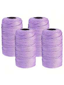 Bộ 4 sợi len polyester mềm mại 100% dùng để móc mũ, túi xách, ví, móc khóa, đồ trang trí, đồ thủ công DIY cho nam và nữ. Bộ dụng cụ móc len đa năng. - Nhiều màu - Xem 19