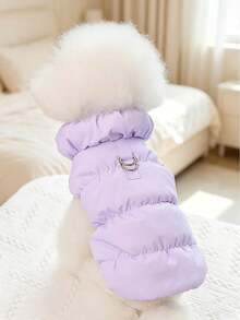 Dog Clothing - Autumn/Winter Style - Light Purple Pet Coat Jacket With Three Layers Of Thick Insulation. Better Than Teddy Bear For Yorkshire Terriers And Small To Medium-Sized Dogs For Winter. - Mauve Purple - View 8