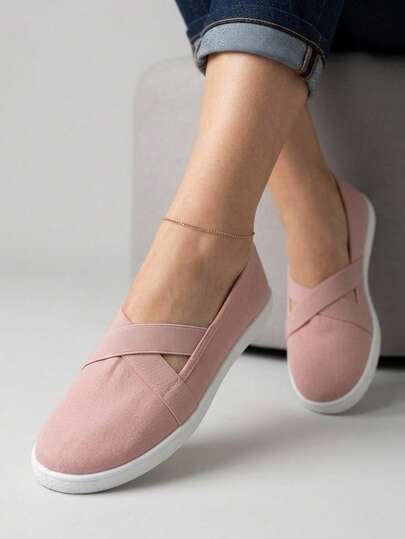 Tenis de corte bajo de lona, suela antideslizante combinan con todo básicos 22-26 mx, personalizado para mujer, zapatos casuales de lona calidad premium sin cordones, zapatos casuales cómodos para mujer color negro verde rosa blanco con resorte confort
