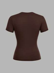 SHEIN EZwear 2件/套 休闲简约基础款圆领短袖打底衫，适合春夏穿着 - 彩色 - 查看 6