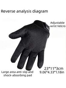 1 Pair Tactical Gloves, Touch Design, Fitness Protection, Full Finger Gloves For Sports, Motorcycle Riding, Hunting, And Walking. - Multicolor - View 5
