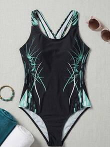 Swim Nautrix Women's Multi-Color Printed One-Piece Swimsuit, Suitable For Beach, Surfing, Summer - Multicolor - View 6
