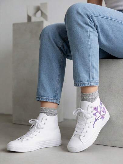 Zapatos hombre mujer casuales de lona bota planos de gran tamaño unisex baratos moda 22mx 27mx ideal para combinar con todo flor color rosa mauve blanco y negro