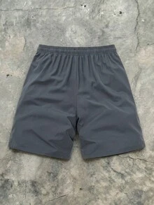 Manfinity EMRG Pantalones cortos casuales de verano para hombres con cintura elástica y cordón de color contrastante - Multicolor - Ver 2