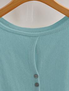 GlowEve New Arrival European Sexy And American Fashion Pastal Knit Sweater Golf Autumn - Baby Blue - View 4