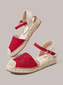 Styleloop Women's Buckle Design Casual Versatile Flat Shoes - Red - View 4