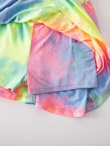 Tween Girl Tie-Dye Print Jumpsuit - Multicolor - View 6