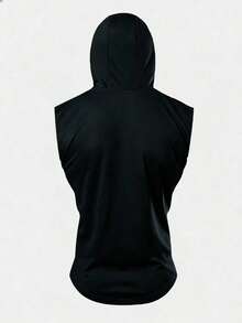 Manfinity Sport Corelite 男士连帽背心和裤子运动套装 - 黑色 - 查看 2