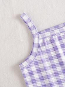 SHEIN Playful Pals Setelan Celana Pendek Anak Perempuan yang Nyaman, Serbaguna, Manis, dan Imut, Pakaian Musim Panas Multi-Potong - MultiWarna - View 5