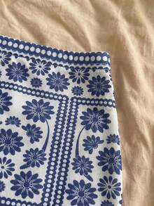 Rafferiza Women's Leopard Print Mesh Bodycon Mini Skirt - Blue - View 6