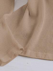 GlowEve New Arrival European And American Fashion Mixed Color Knitted Sweater Top - Mocha Brown - View 3