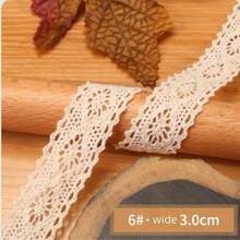 10M Cinta de encaje con borde de encaje, material de tela para decoración, manualidades DIY con ribete de encaje, Navidad Día de San Valentín - Multicolor - Ver 8
