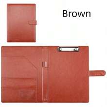 A4 多功能文件夹，PU 皮革文件整理剪贴板，办公用品文件夹，合同，文件，设计师测量簿，商务，返校，学校用品 - 均碼 - 查看 15