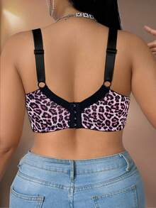 Bare Chapter 1 pieza Sujetador inalámbrico de talla grande con estampado de leopardo - Multicolor - Ver 7