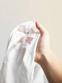 SHEIN ICON 女士修身休闲交叉透视高领背心 - 白色 - 查看 13