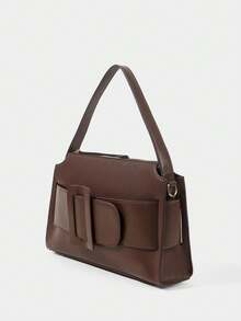 SHECARRY Túi xách nữ, kiểu dáng tinh tế và tối giản, thích hợp cho việc đi làm. - Cà phê - Xem 2