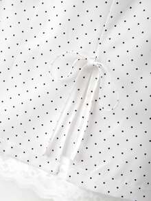 GlowEve 蝴蝶结波点印花复古蕾丝边饰百搭休闲女裙 - 彩色 - 查看 6